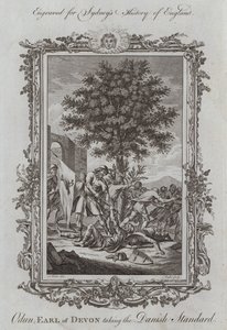 Odun, Graf von Devon, erobert das dänische Banner (Gravur)