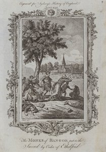 Die Mönche von Bangor werden auf Befehl von Ethelfrid niedergemetzelt von Samuel (after) Wale
