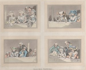 Skizzen aus der Seitenloge, 5. Juni 1786 von Samuel Alken