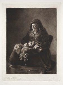 Rembrandts Mutter, 19.-20. Jahrhundert von Samuel Arlent Edwards