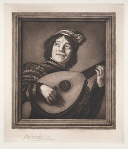 Der Lautenspieler, 19.-20. Jahrhundert von Samuel Arlent Edwards