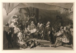 Die Einschiffung der Pilger von Samuel Bellin