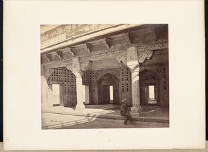 Agra; Das Fort, Innenraum des Zenana, zeigt die Mosaikarbeit von Samuel Bourne