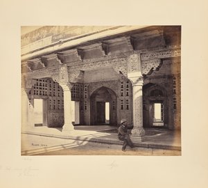 Agra; das Fort, Inneres der Zenana mit den Mosaikarbeiten von Samuel Bourne