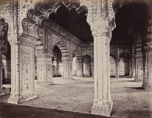 Delhi. Der Palast des Kaisers. Inneres des Dewani im Privatsaal von Samuel Bourne