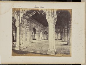 Delhi: der Palast, Inneres des Diwan-i-Khas von Samuel Bourne
