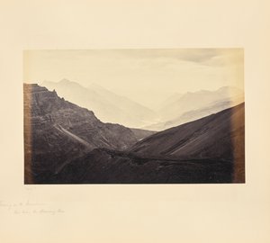 Abend in den Bergen, Blick vom Manirung-Pass von Samuel Bourne