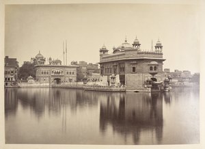 Der Goldene Tempel, Umritsar. Fotograf: Bourne, Samuel. Album mit Fotografien von Indien, hauptsächlich von Samuel Bourne. 1864