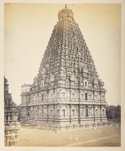 Die große Pagode, Tanjore, von den Festungsmauern von Samuel Bourne
