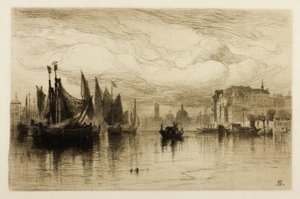 Ein bewölkter Tag in Venedig von Samuel Colman