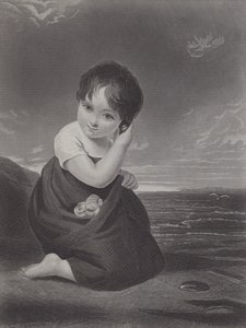 Eine Botschaft aus dem Meer (Gravur) von Samuel Cousins