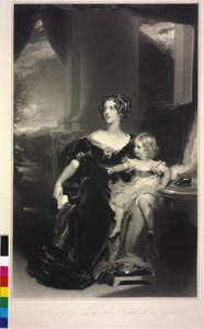 Lady Harriet Elizabeth Georgiana Howard und ihre Tochter Lady Elizabeth Georgiana Leveson-Gower von Samuel Cousins
