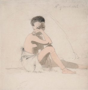 Sitzendes Korah-Mädchen