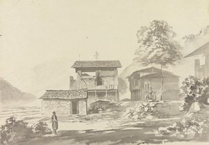 Im Dorf in der Nähe von Tassisudon [Tashicho Dzong] von Samuel Davis