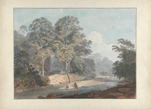 Felsige Flusslandschaft mit Sepoys