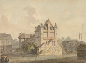 Das Ende der Ruine der Brücke in Rouen