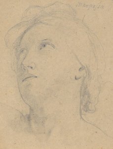 Studie für Das Urteil des Jupiter (Marpessa, Kopf) von Samuel Finley Breese Morse