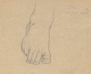 Studie für das Urteil des Jupiter (Idas, rechter Fuß) von Samuel Finley Breese Morse