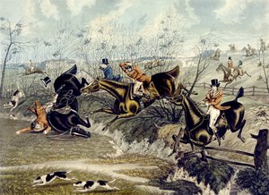 Die große Leicestershire-Fuchsjagd, Platte 3, graviert von Charles Hunt