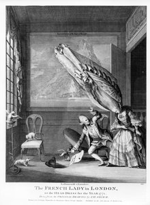Die Französin in London oder Die Kopfbedeckung des Jahres 1771, gedruckt für S. Sledge, 1771