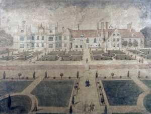 Welbeck Abbey, von der Südwestfront, ca. 1780
