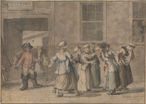 Abreise von einem französischen Gasthof: Eine Illustration für Sternes Sentimental Journey