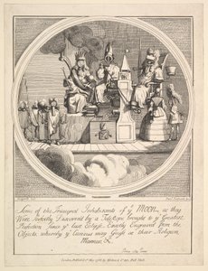 Einige der Hauptbewohner des Mondes, wie sie perfekt entdeckt wurden von..., 1. Mai 1788 von Samuel Ireland