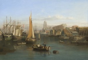St. Mary Redcliffe und Redcliffe Parade von der Prince Street Bridge, ca. 1826