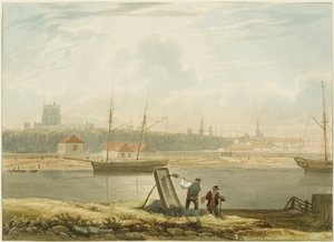 Blick über den Floating Harbour, ca. 1825 von Samuel Jackson