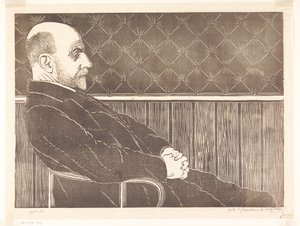 Porträt von Maurits van der Valk von Samuel Jessurun de Mesquita (signed by artist)