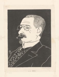 Porträt eines unbekannten Mannes mit Zigarre von Samuel Jessurun de Mesquita (signed by artist)