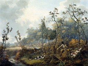 Schnepfenjagd, graviert von H.C. Pyall