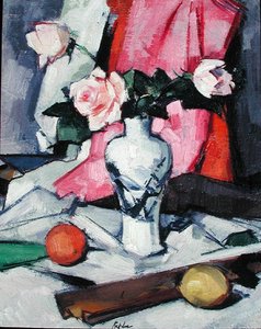 Rosen in einer japanischen Vase von Samuel John Peploe