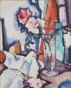 Stillleben mit Rosen und Birne von Samuel John Peploe
