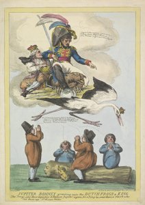 Napoleon schickt Louis Napoleon als König in Form eines Storches nach Holland, 1806