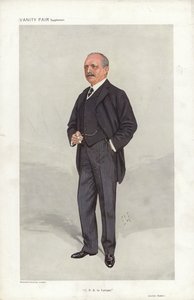 Archer Baker, C P R in Europa, Vanity Fair Karikatur (Farblithografie) von Samuel Luke (after) Fildes