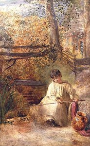 Ein Junge beim Angeln von Samuel Palmer