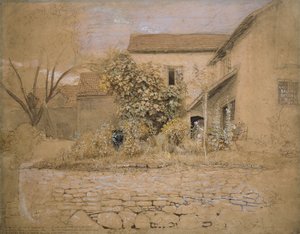Ein Haus und Garten in Tintern, 1835 von Samuel Palmer