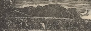 Ernte unter einem Halbmond von Samuel Palmer
