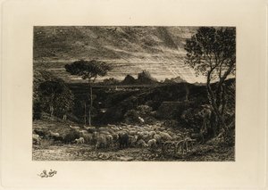 Das Öffnen der Falte oder Früher Morgen von Samuel Palmer