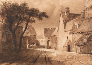 Studie alter Gebäude von Samuel Palmer