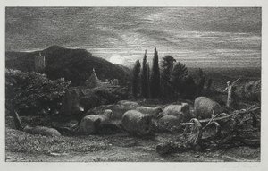 Der aufgehende Mond von Samuel Palmer