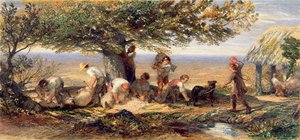 Die Schafscherer, ca. 1863 von Samuel Palmer