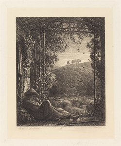 Der schlafende Hirte; Früher Morgen von Samuel Palmer
