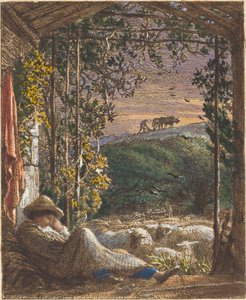 Der schlafende Schäfer; Früher Morgen von Samuel Palmer