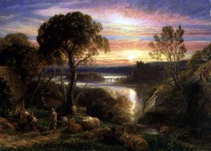 Tityrus wiederhergestellt zu seinem Erbe, 1877 von Samuel Palmer