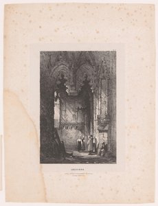 Innenraum einer Kirche in Louviers von Samuel Prout (attributed to)