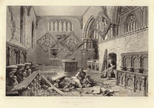 Arundel Kirche (Lithotint) von Samuel Prout