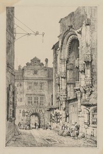 Faksimiles von Skizzen aus Flandern und Deutschland: Thein Kirche, Prag von Samuel Prout