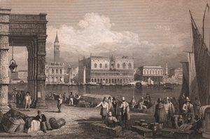 Ansicht des Markusbeckens in Venedig von Samuel Prout